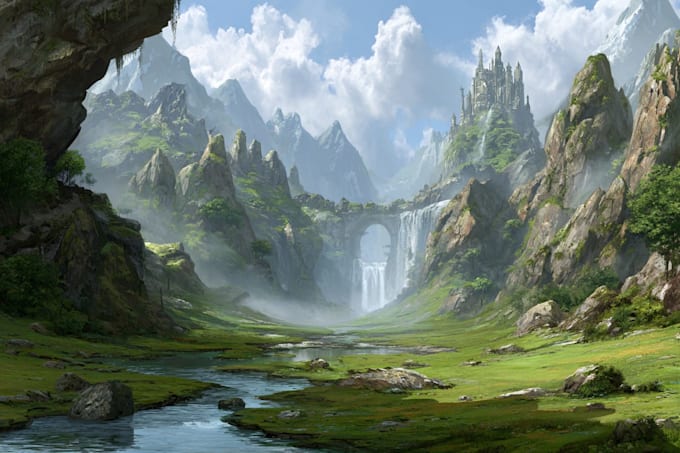 do fantasy landscape concept art