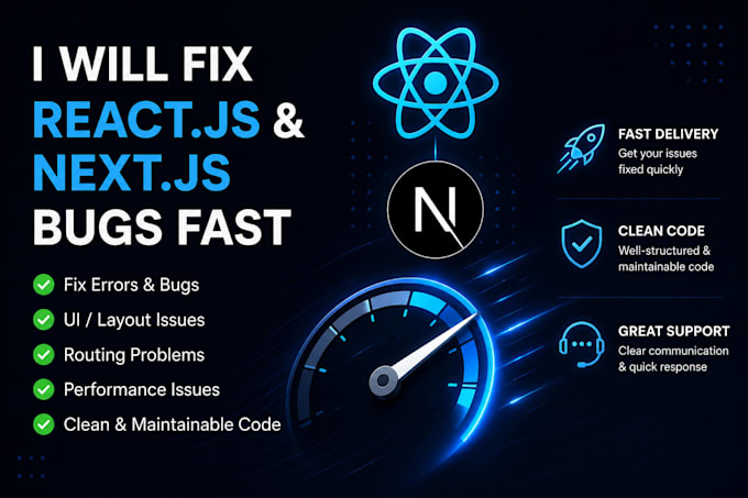 fix frontend bugs in react js and next js website