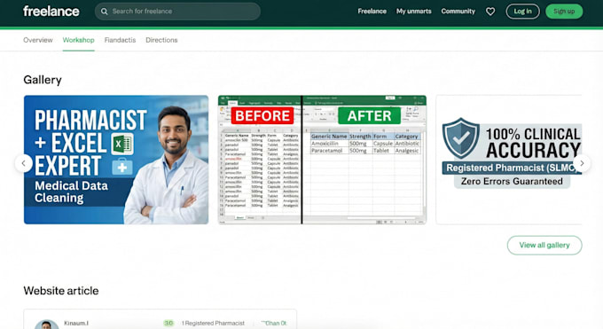 do medical data entry and excel cleaning as a pharmacist