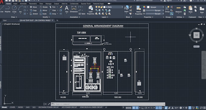 design electrical industrial control panel 2d3d autocad design