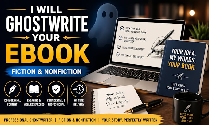 ghostwrite a powerful fiction or nonfiction ebook