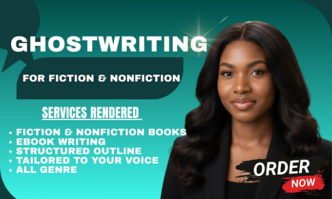 be your professional ghostwriter for fiction, nonfiction, novel and memoir book