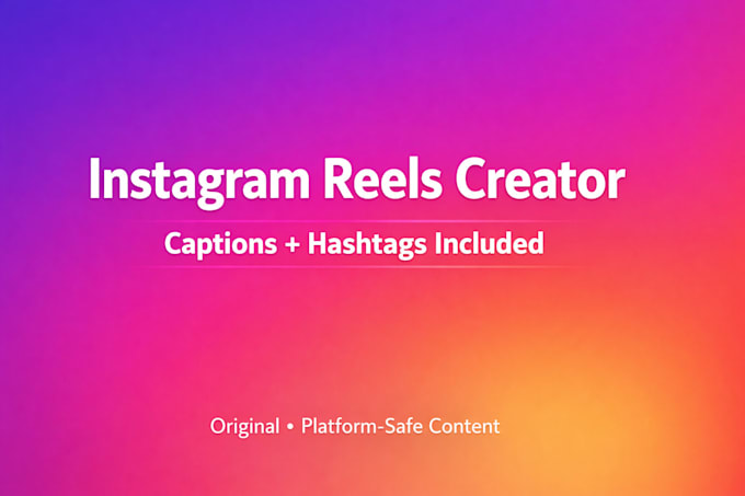 crate instagram reels with caption and hashtag
