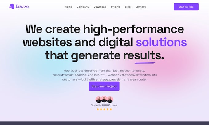 build a premium creative landing page with gsap animations