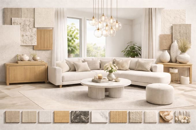 create custom moodboards for interior designs