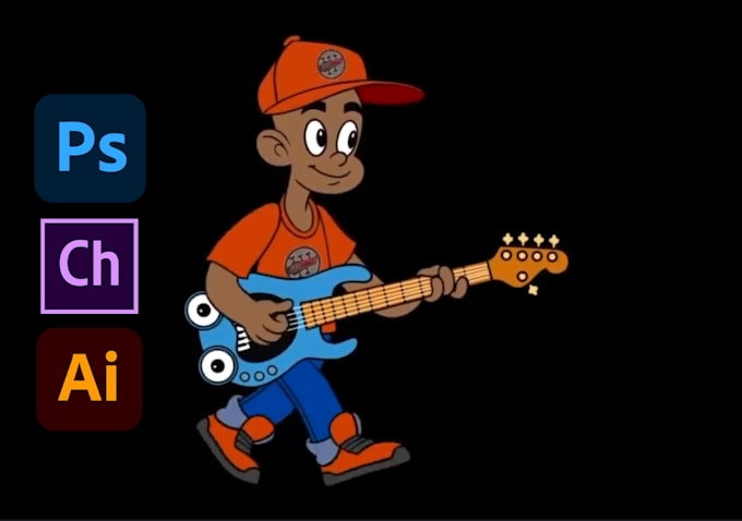 rig custom adobe puppet character animator, 2d rigged cartoon avatar character