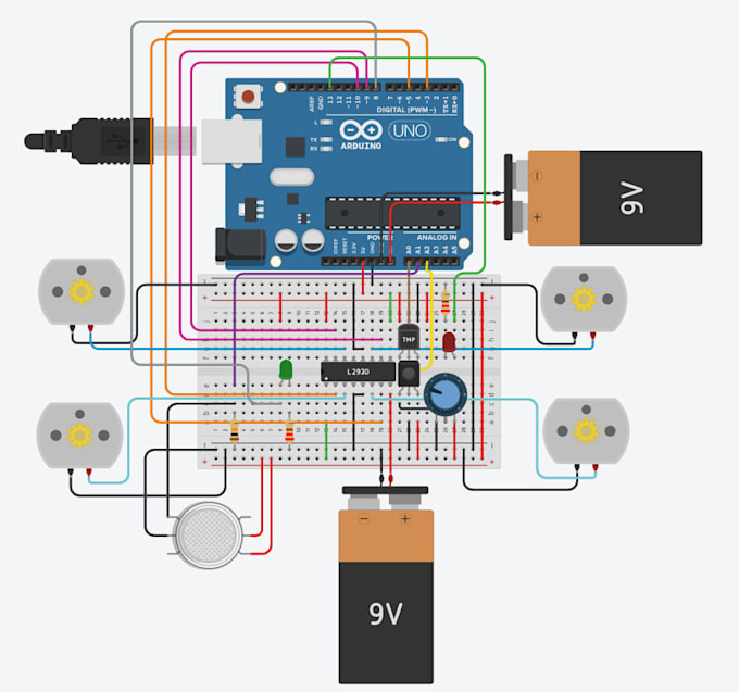 develop electronics circuits in tinkercad