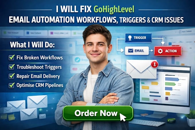 fix gohighlevel email automation email workflows automation triggers CRM issues