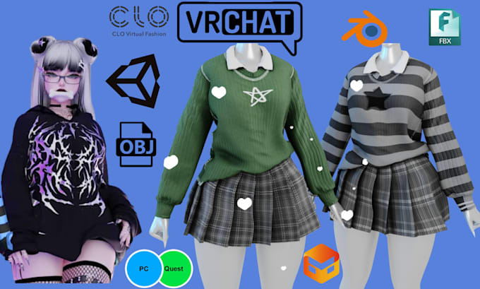 Design vrchat clothing vrchat accessories vrchat outfit mask 3d vrchat ...