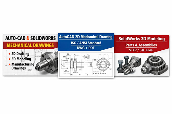 do professional autocad 2d mechanical drawing and drafting