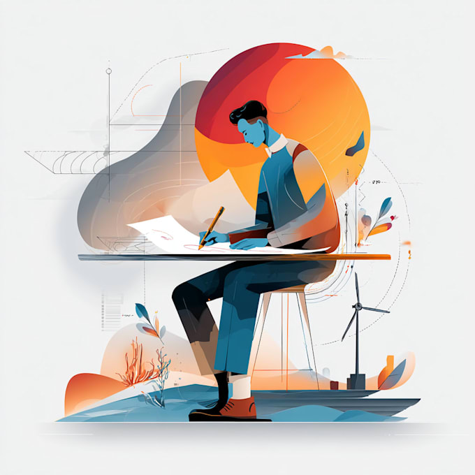 create abstract illustration for your business