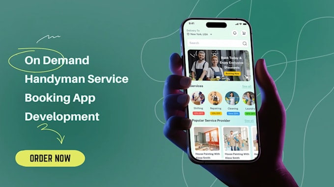 design and develop on demand handyman service booking app