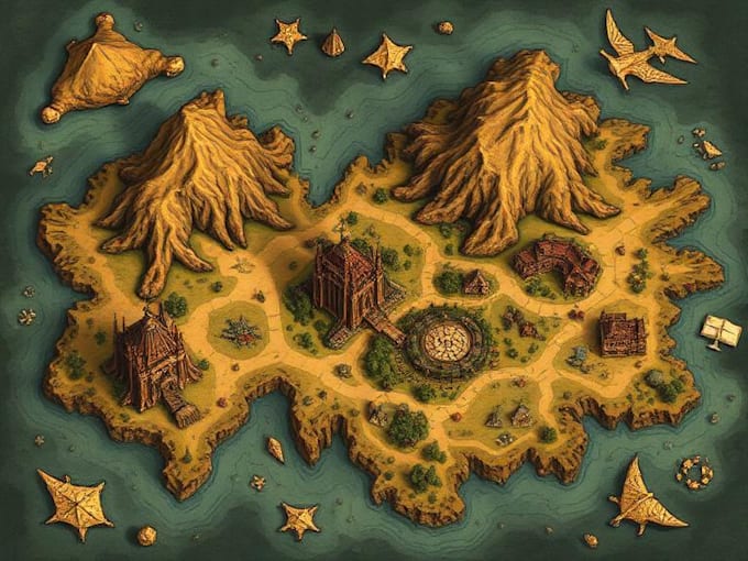draw map illustration map design fantasy map illustration