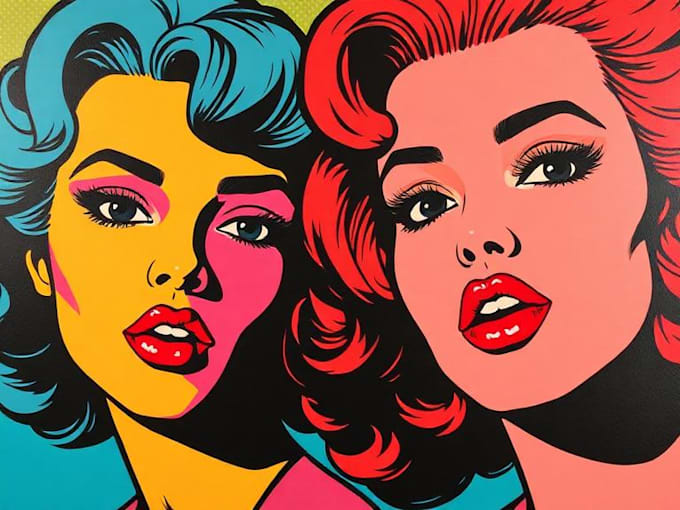 draw a professional pop art portrait
