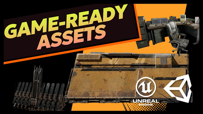 create game ready 3d assets and props with realistic pbr textures