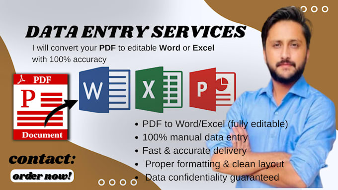 clean excel data, format spreadsheets and convert pdf to word