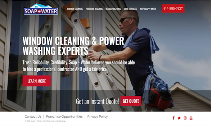 redesign cleaning agency website janitorial website residential service website