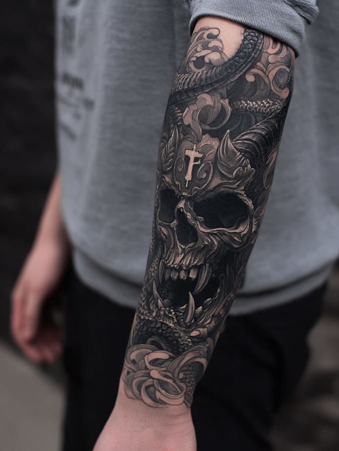 unique realistic tattoo design