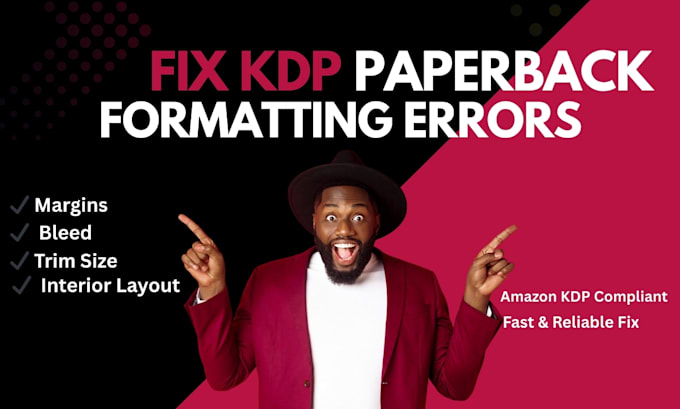 fix kdp paperback formatting errors and margin bleed errors
