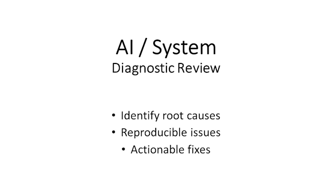 analyze and diagnose complex ai or workflow system issues