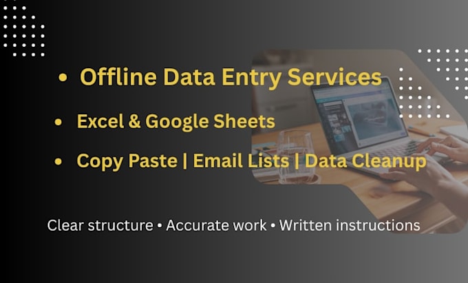 do accurate offline data entry and excel tasks