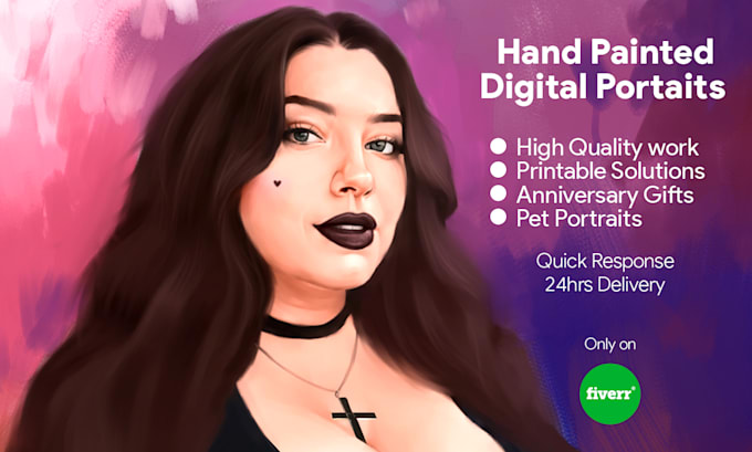 paint custom digital oil painting portrait