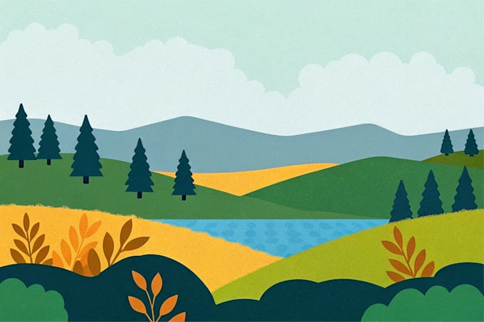 do landscape illustration and background concept art