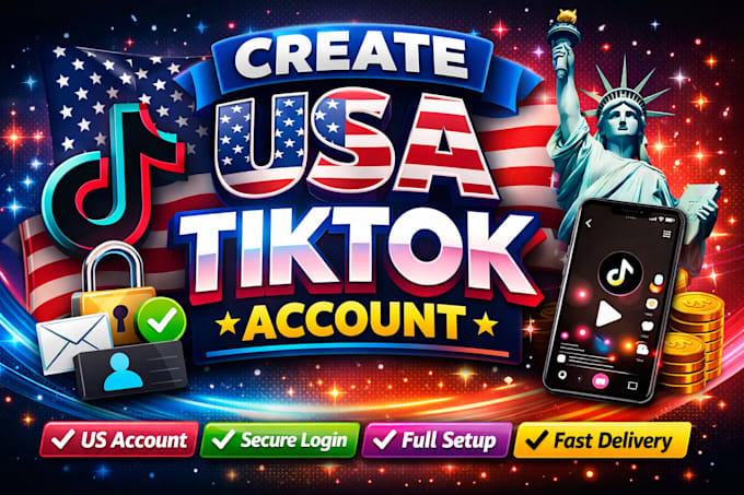 create USA and UK tiktok account