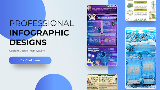 create modern, clean, and engaging infographic designs