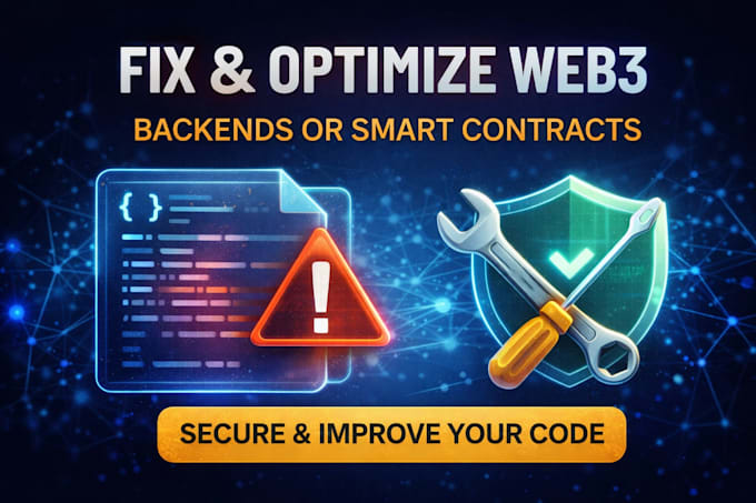 fix, optimize, or refactor your web3 backend,smart contracts