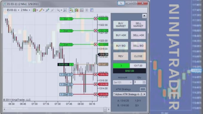 set up and customize ninjatrader 8 charts