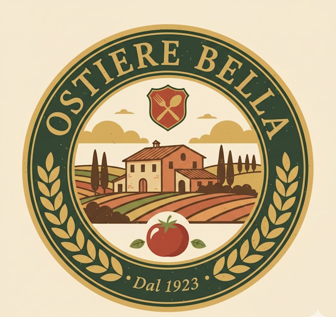 design an authentic and stylish italian restaurant logo