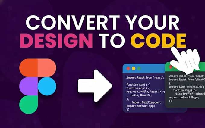 convert your figma design to reactjs or nextjs code