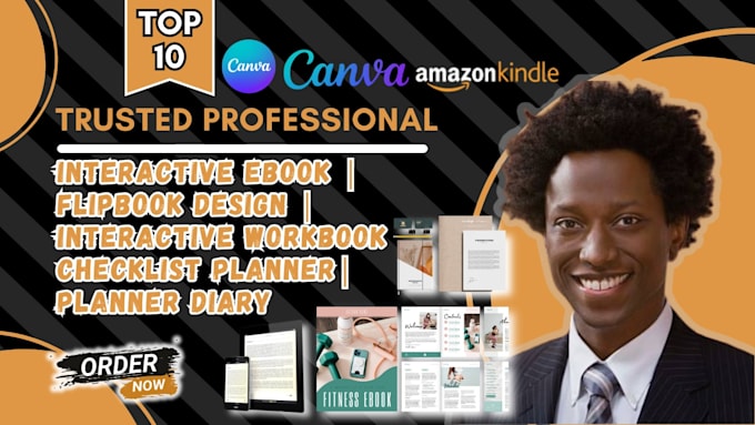 write self help ebook, design interactive flip book, kdp journal, diary planner