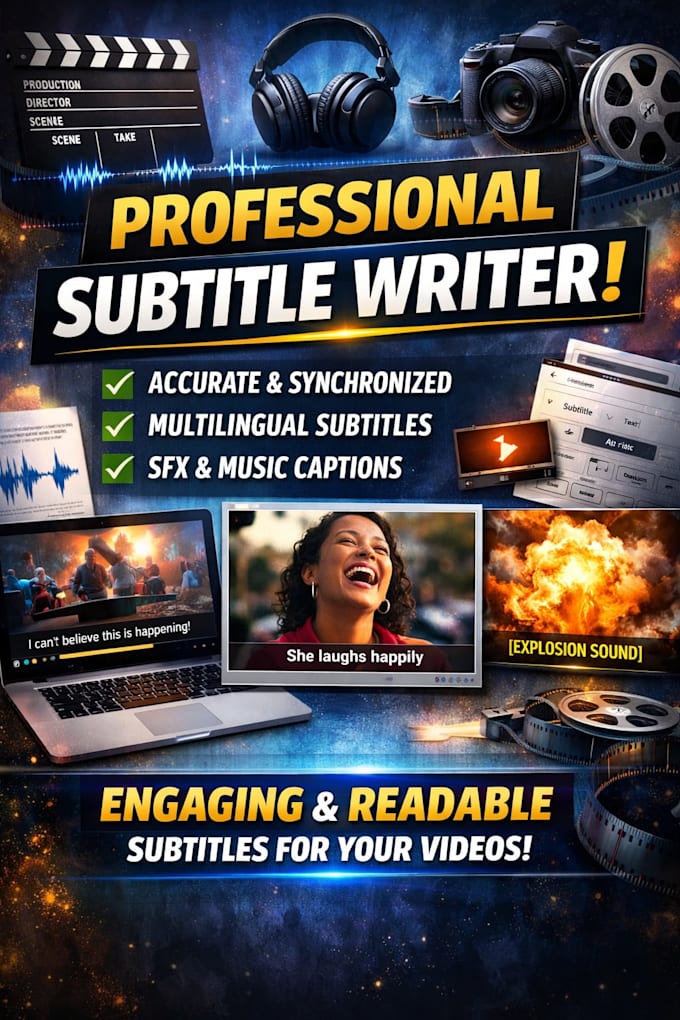 create professional subtitles and captions for any video