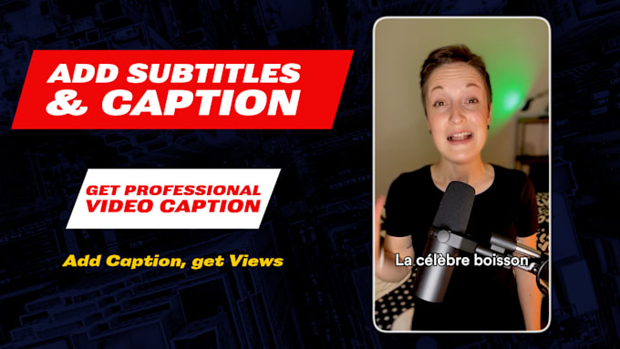 add english, french subtitle to your video in 24 hours
