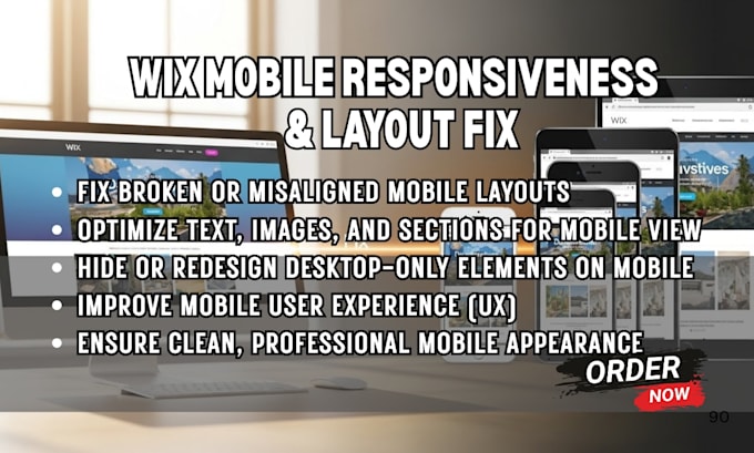 fix wix mobile responsiveness, layout issues perfect mobile design