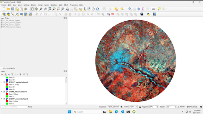 sentinel related remote sensing and satellite data analysis tasks