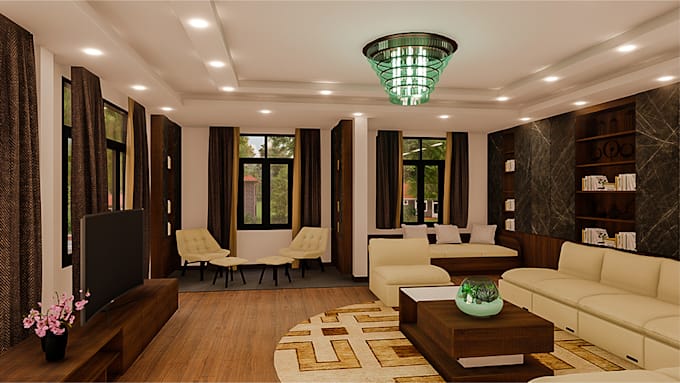 provide interior design services with professional 3d interior rendering