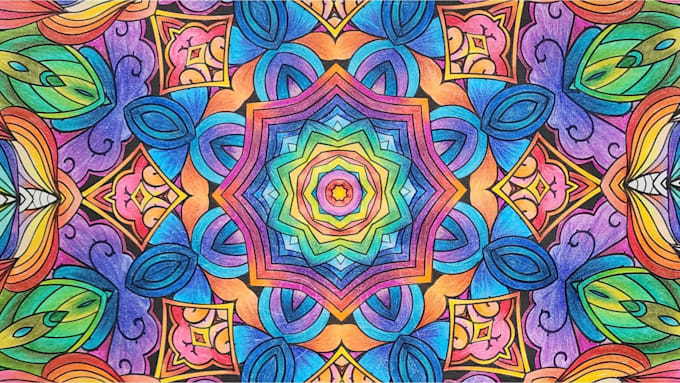 intricately colored illustrations using colored pencil
