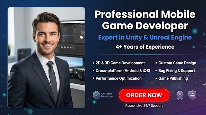 do 3d unity 2d game development mobile games app unreal engine video game design