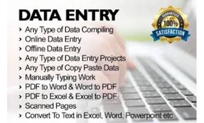 do fast and accurate data entry, copy paste, admin support and web research