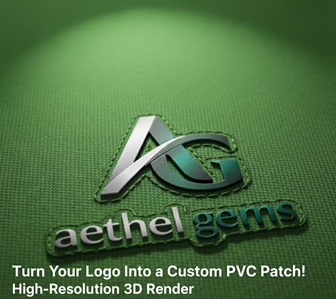 turn logo into ultra realistic pvc rubber patch mockups