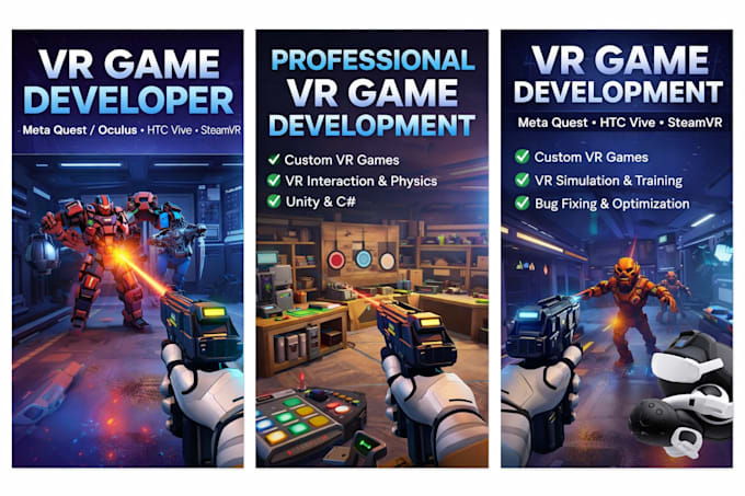 develop your virtual reality oculus VR game