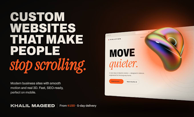 build custom business website, modern website development