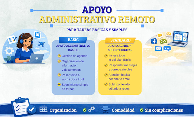 provide spanish administrative support for basic tasks