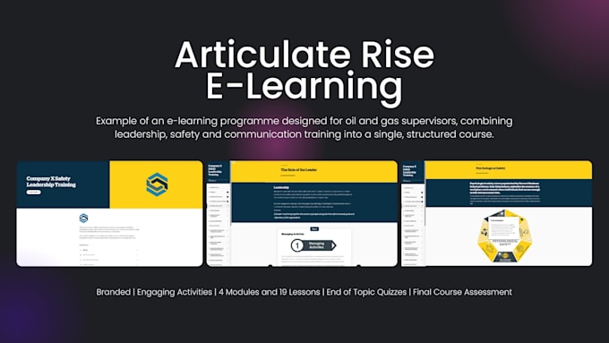 build professional articulate rise training courses