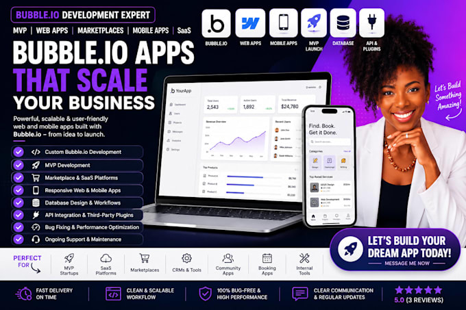 bubble io developer bubble mvp bubble mobile app bubble marketplace app builder