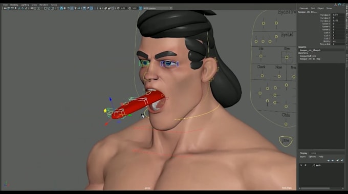 do 3d blender rig, 3d animaze rig, face expression,52 arkit blendshape,lips sync