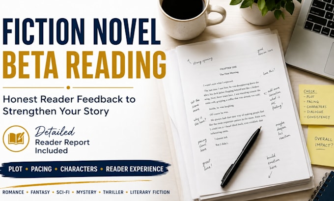 beta read your fiction novel with detailed reader feedback